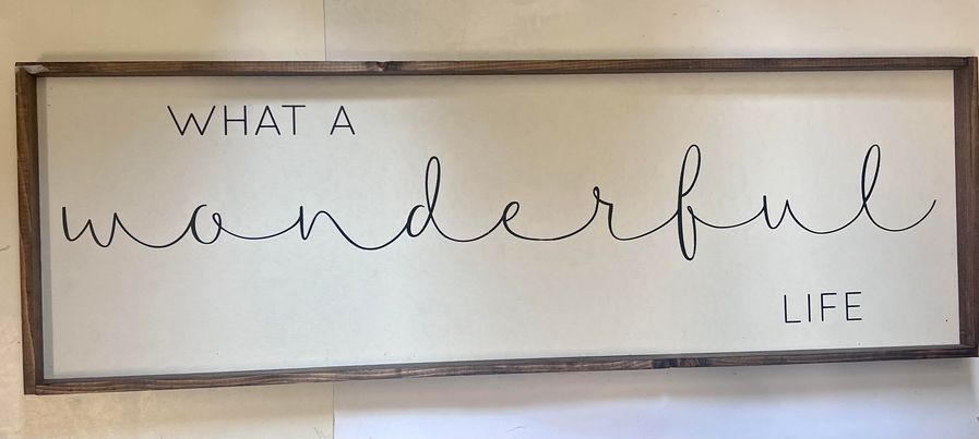 Wonderful Life Wood Sign