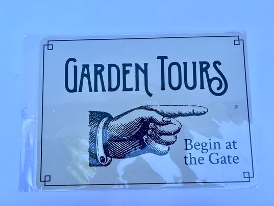 Garden Tours Sign
