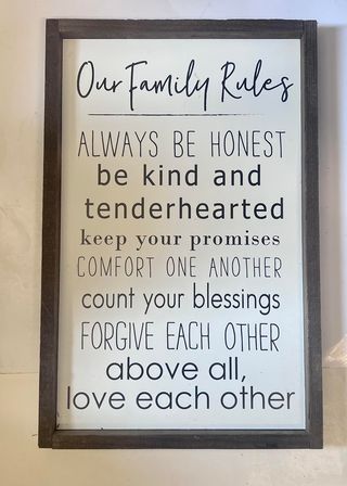 Our Family Rules Word Sign