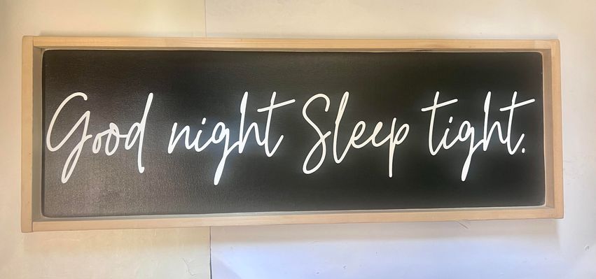 Good Night Wood Sign