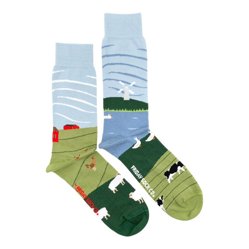 Men's Socks | Barnyard Scene