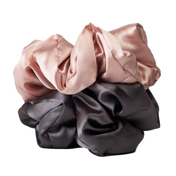 Kitsch Satin Sleep Pillow Scrunchies - Blush/Gray