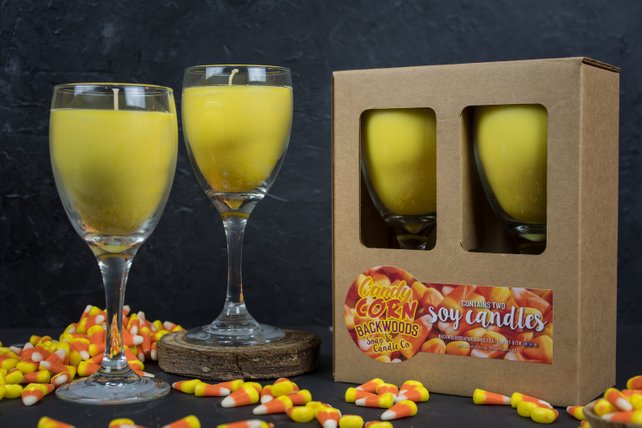 Candy Corn Wine Glass