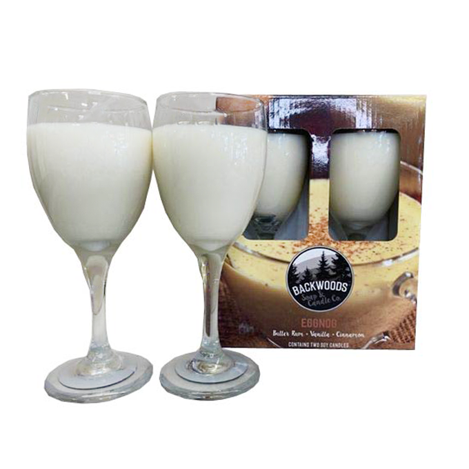 Eggnog wine glass set