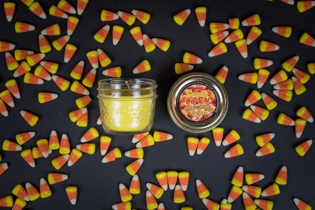 Candy Corn Mini Mason