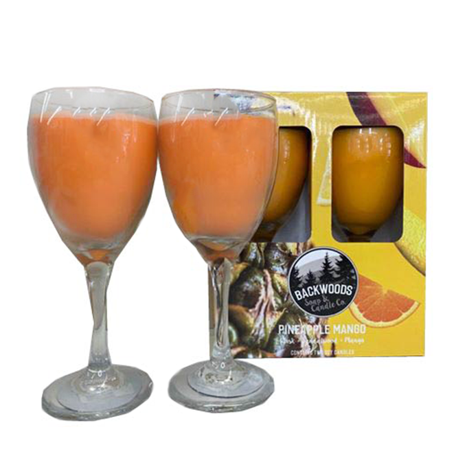 Pineapple Mango Wine Glass Set