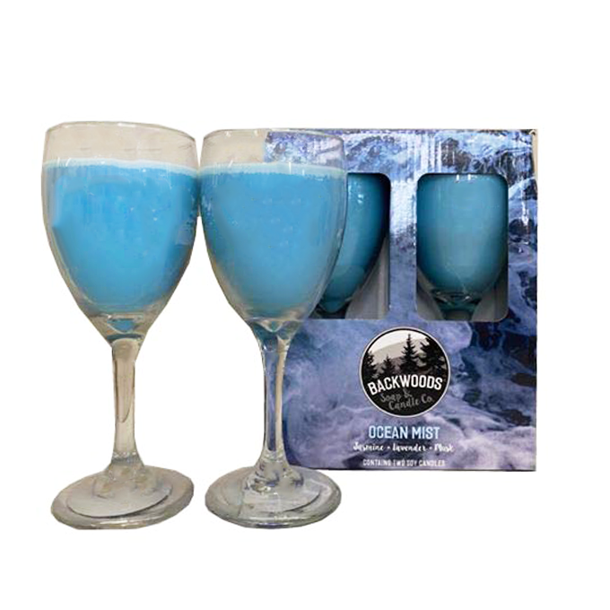 Ocean mist wine glass