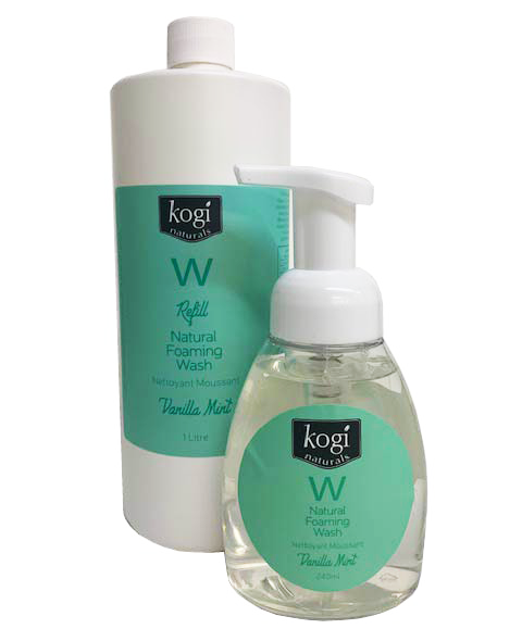 Vanilla mint foaming wash and refill