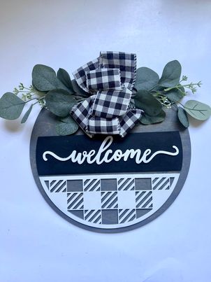 Welcome Wood Sign