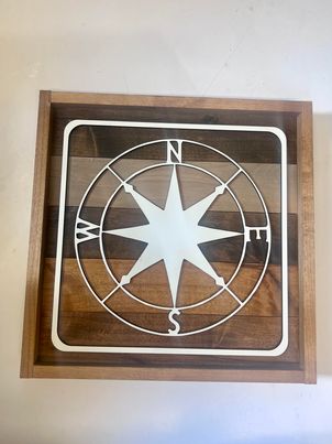 Compass Wood Sign