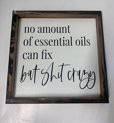 Medium Essential Oil Sign