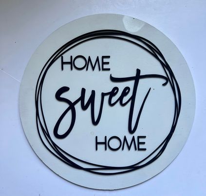 Round Home Sweet Home Sign